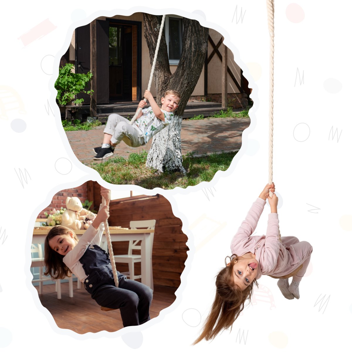 Wooden rope swing for kids – Custom Kids Furniture