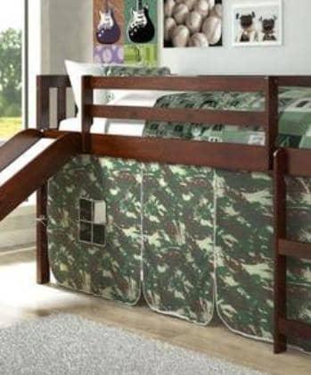 Camo loft bed with slide best sale