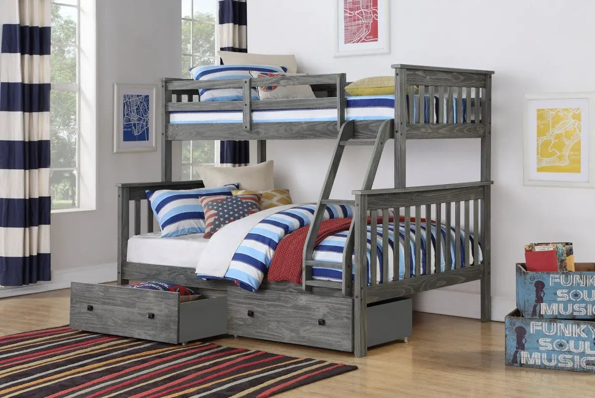 Jordan twin over full bunk outlet bed