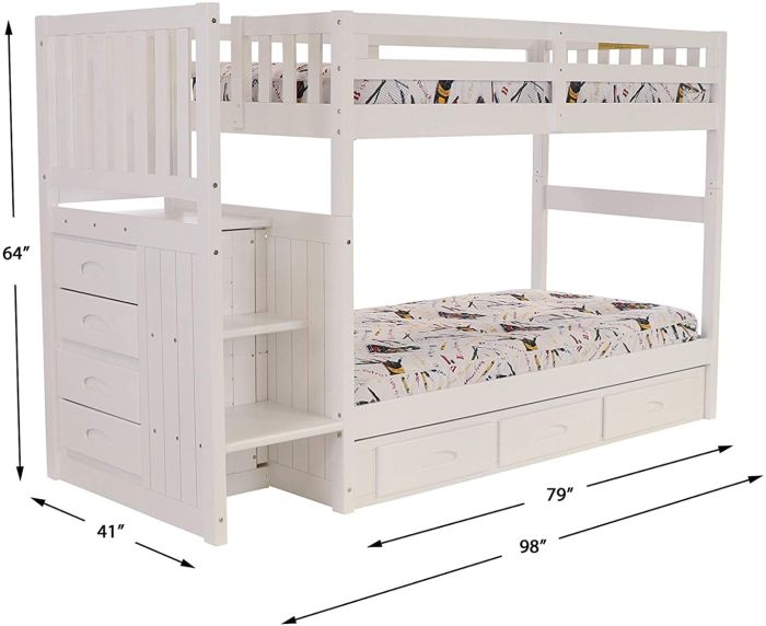 Layla Bunk Bed with Stairs and Storage