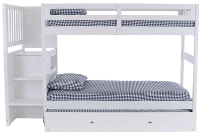 Layla Bunk Bed with Stairs and Trundle