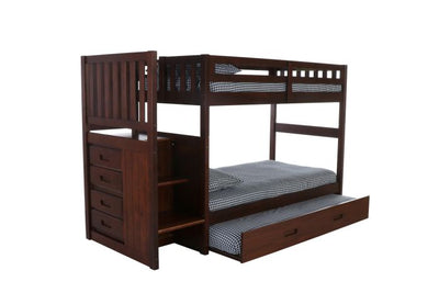 Layla Bunk Bed with Stairs and Trundle