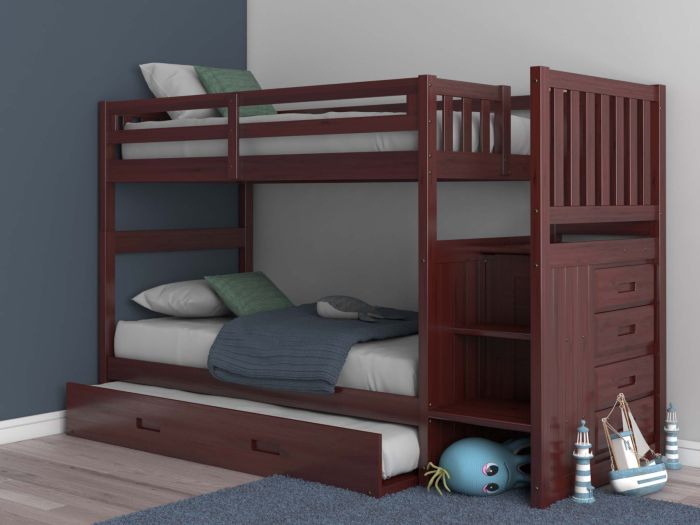 Layla Bunk Bed with Stairs and Trundle