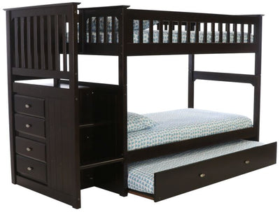 Layla Bunk Bed with Stairs and Trundle