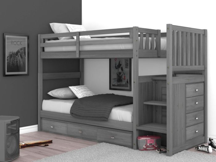 Layla Bunk Bed with Stairs and Storage