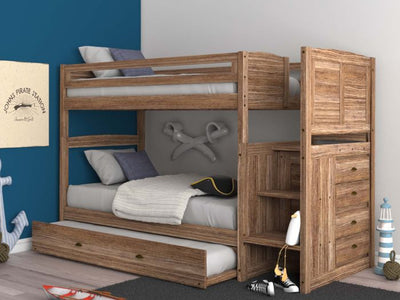 Layla Bunk Bed with Stairs and Trundle