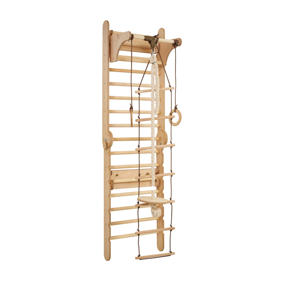 Wooden Swedish Wall / Climbing ladder for Children + Swing Set Goodevas