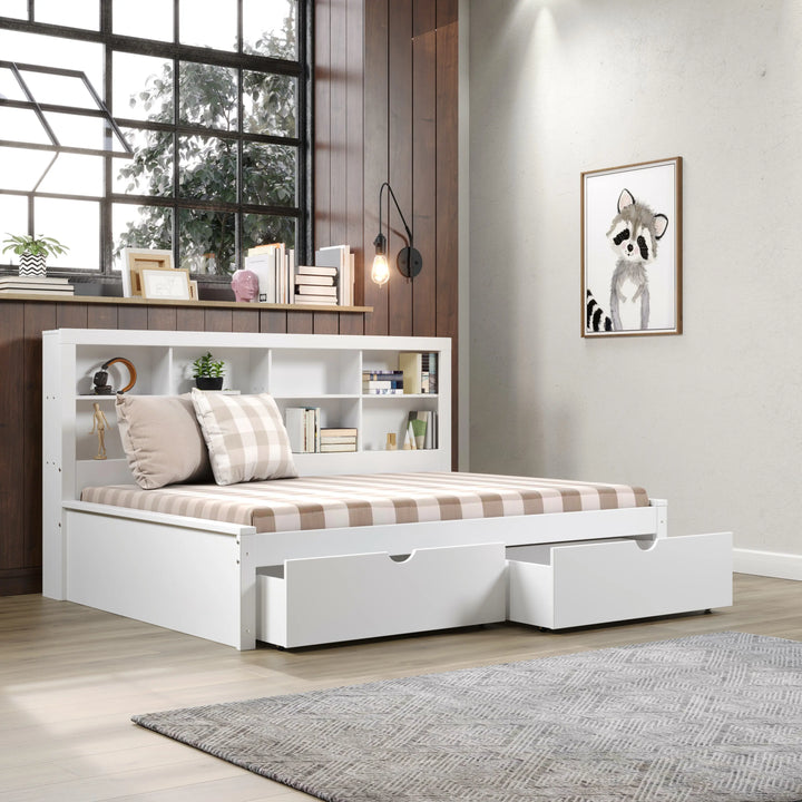 Full size youth bed with storage hotsell