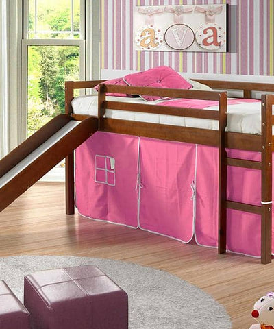 Kids bed with clearance slide and tent