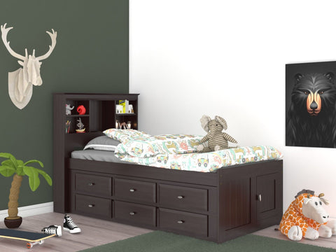 Claire Twin Size Storage Bed | Custom Kids Furniture 6 Storage Drawers / Custom Kids Furniture